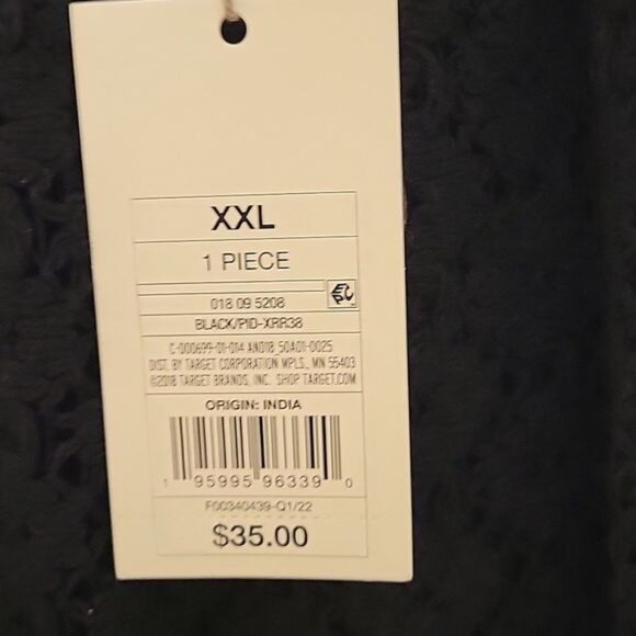 A.New Day Womens Black Lace Halter Dress XXL - Picture 6 of 6